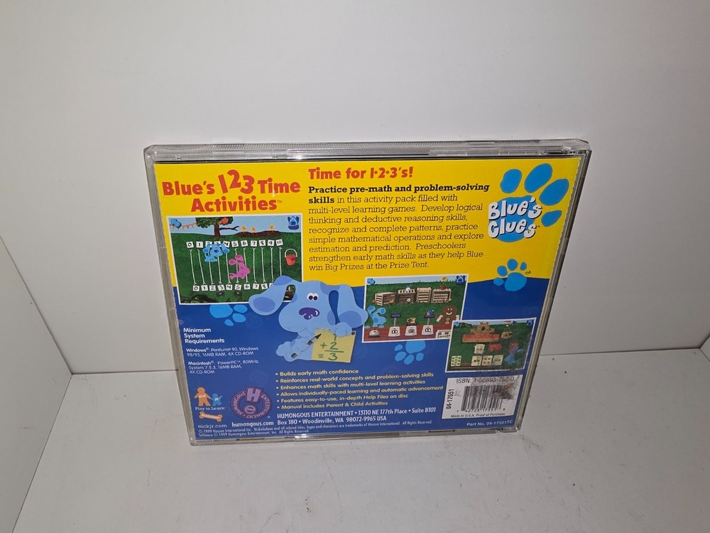 Blue's Clues 123 activities & ABC Time activities Software