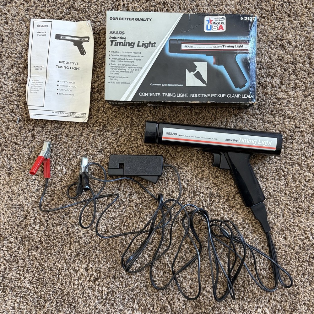 Vintage Sears Inductive Timing Light 12 Volt
