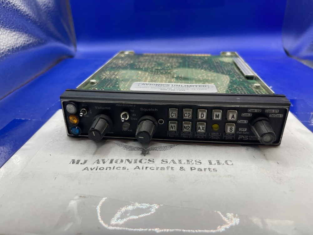 PS ENGINEERING PMA 6000M-S AUDIO-MARKER-INTERCOM PANEL WITH FAA FORM 8130-3