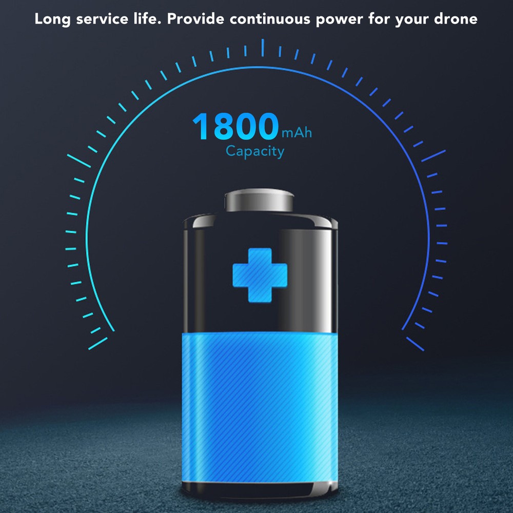 3.7V 1800mAh Li Ion Battery RC Drone Battery Replacement For E88 E88PRO E88MAX
