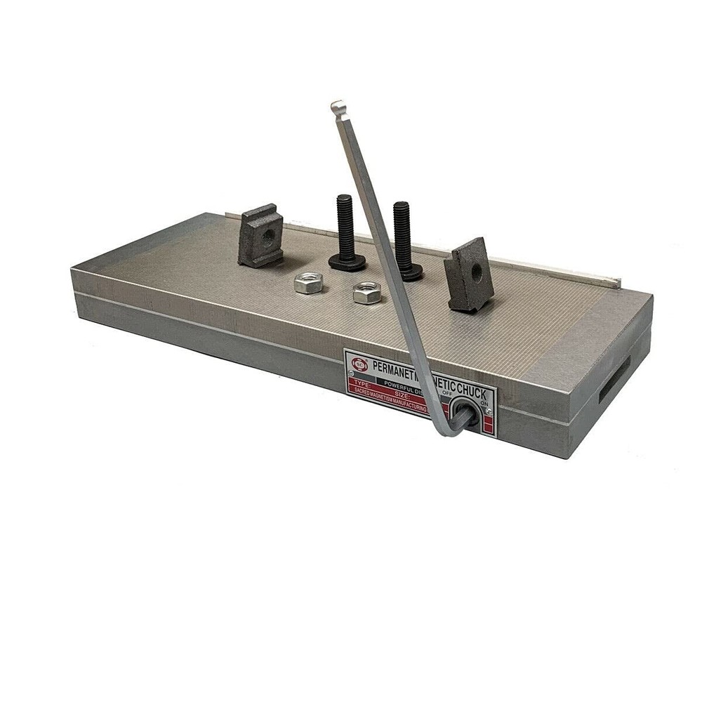 6x16" Fine Pole Magnetic Chuck - Powerful Sealed Rectangular Grinding Solution