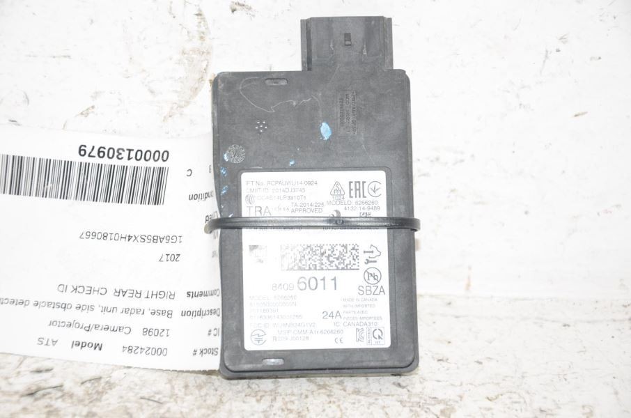 2017 CADILLAC ATS Rear Radar Side Obstacle Detection Sensor Module      842835