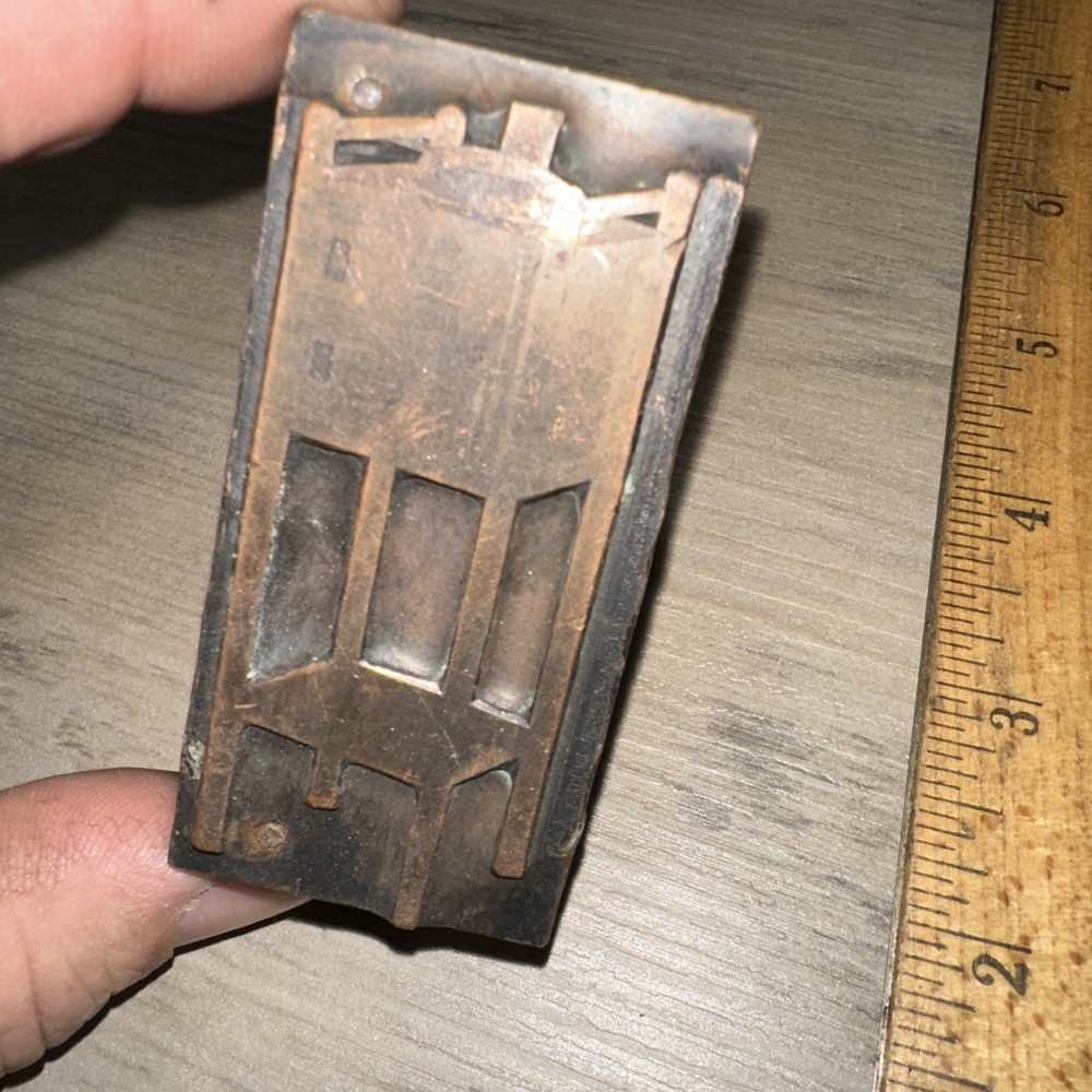 Printing Block “ Unknown Machine ??” Copper Face Letterpress