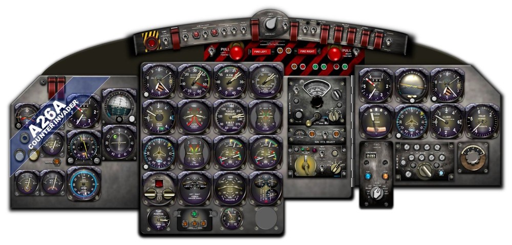 A26 INVADER COCKPIT instrument panel CDkit