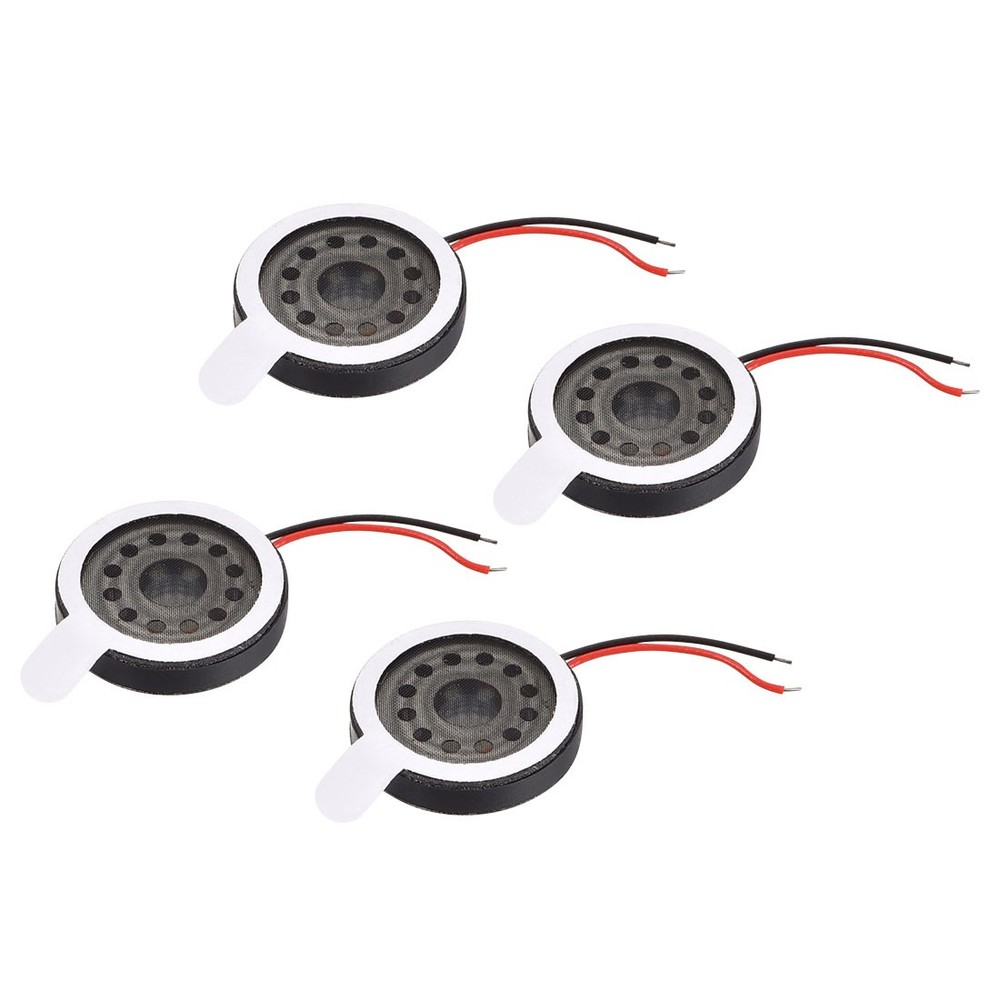 4Pack 1W 8 Ohm 16mm Dia Speaker with Wire for Electronic Projects