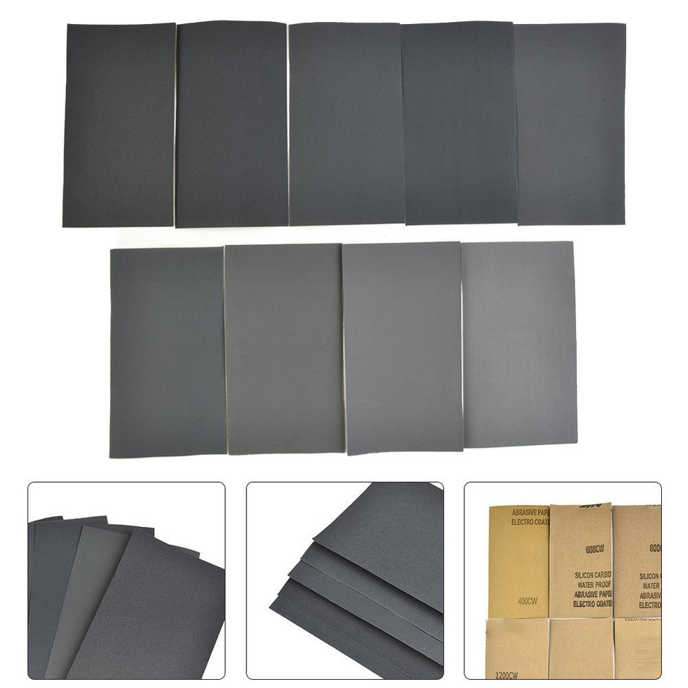 Versatile Silicon Carbide Sandpaper Bundle for DIY and Industrial Projects