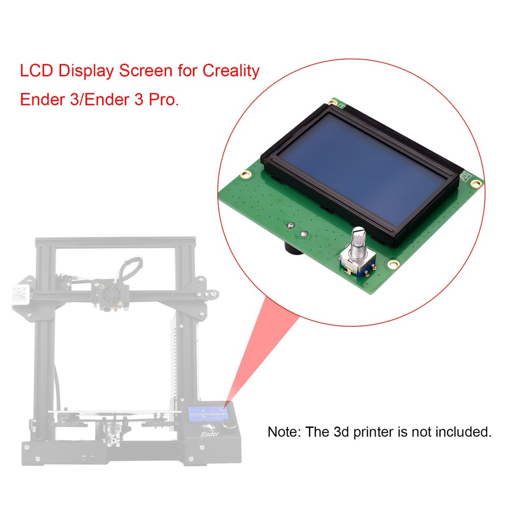 LCD Screen & Cable Replacement Parts For Creality Ender 3/Ender 3 Pro 3D Printer
