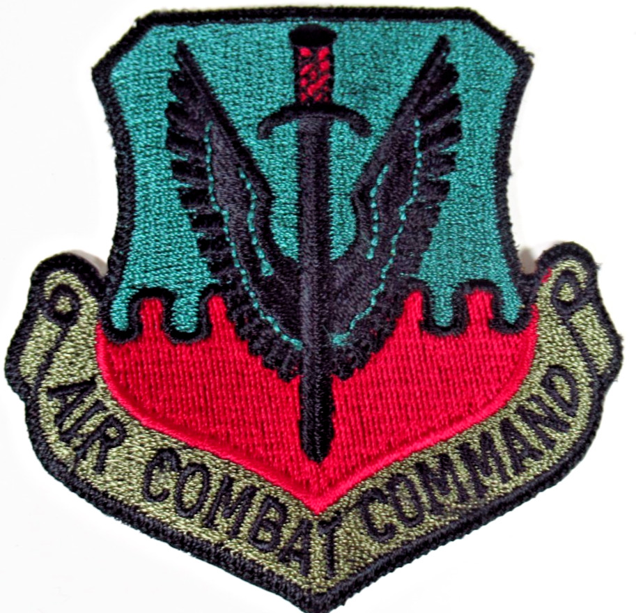 Air Combat Command Patch Vintage Air Force Embroidered Sew On