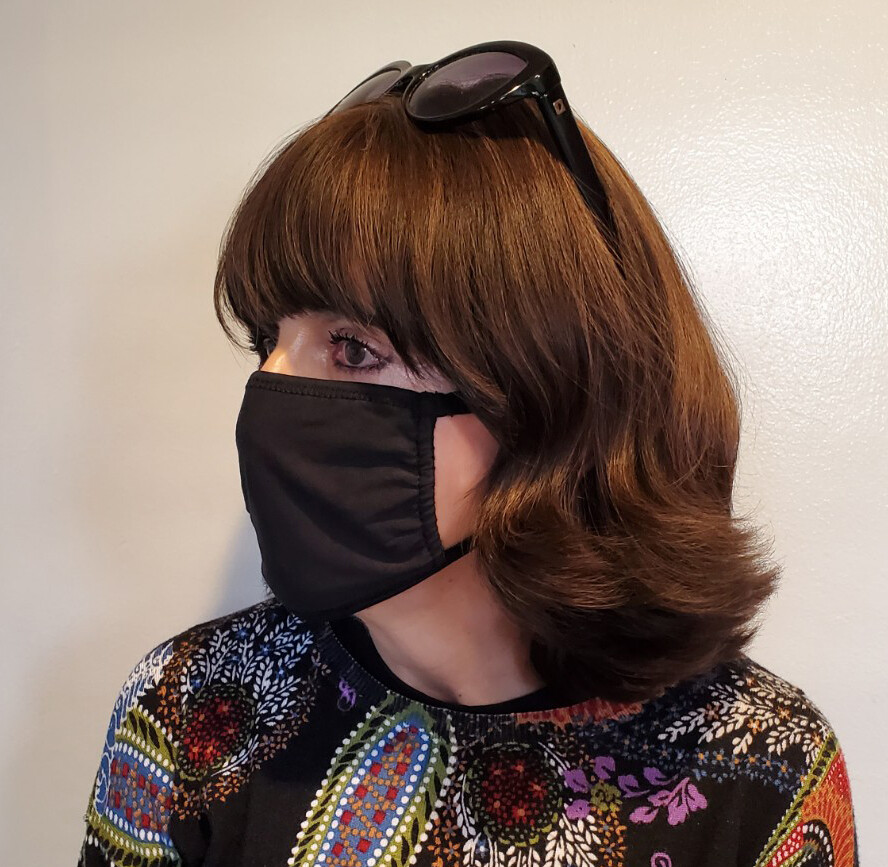 FACE MASK, BLACK COTTON 5 Pieces