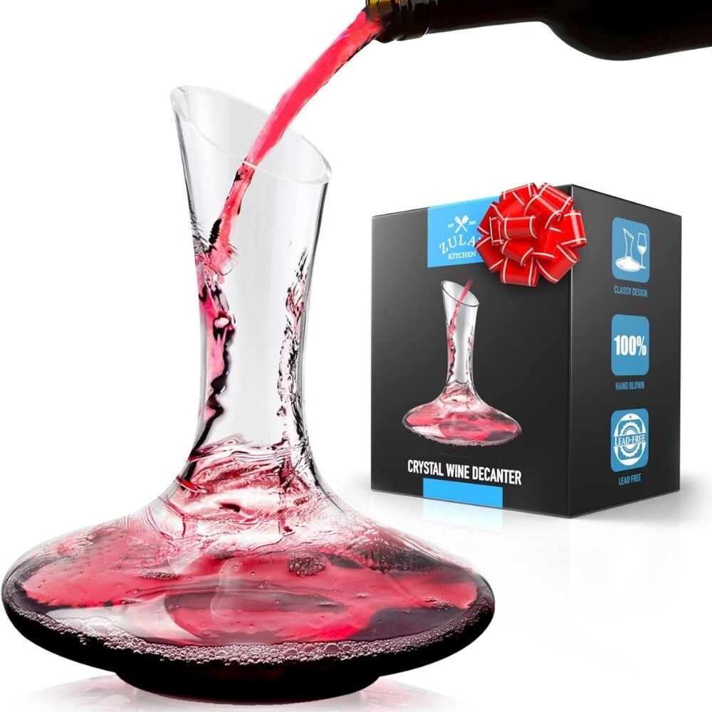 Zulay Crystal Red Wine Decanter
