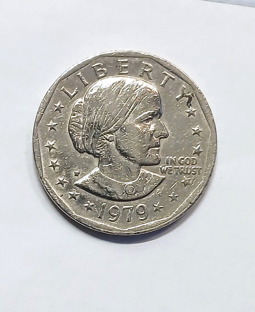 1979 Blob Mint Mark Error Susan B Anthony $1 One Dollar Coin Common Error