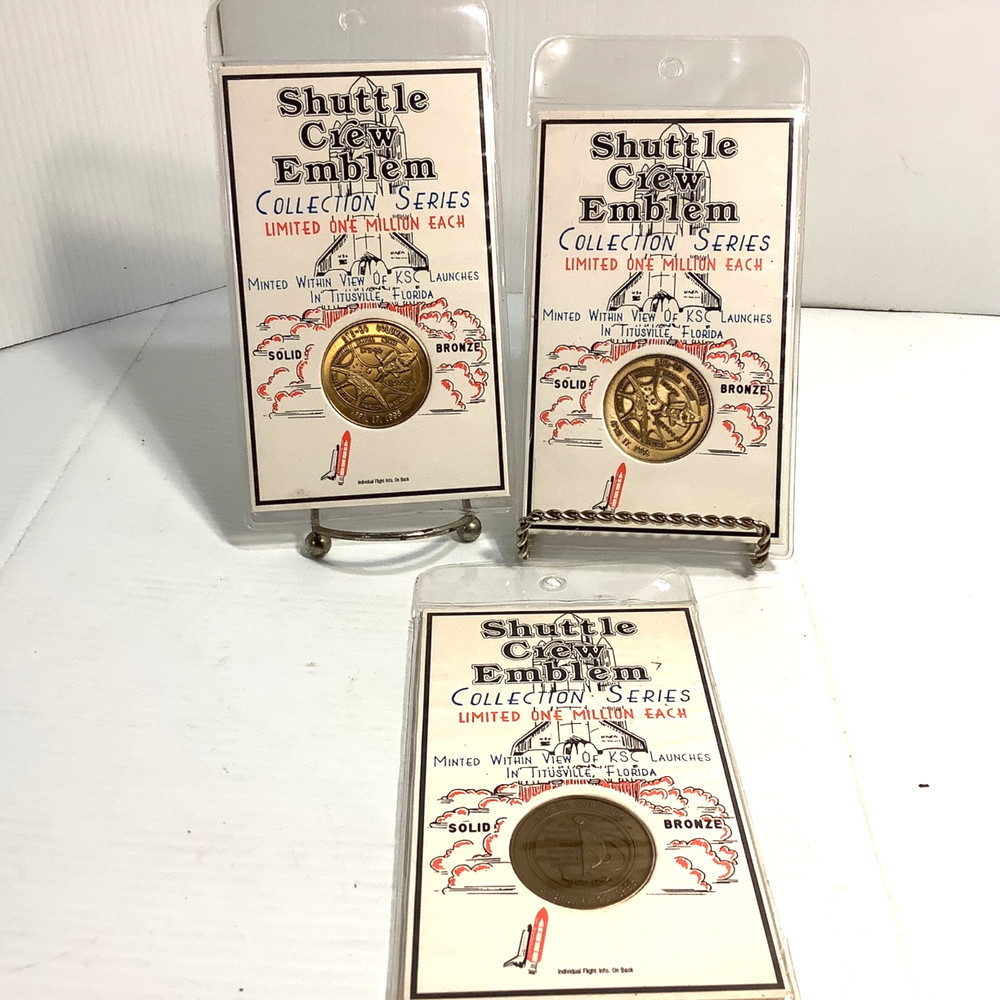 Shuttle Crew Emblem Collection Series Solid Bronze Lot(6) NASA