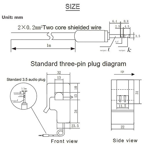 Non-invasive Split Core Current Transformer 100A/1V AC Sensor + ADS1115 Module &