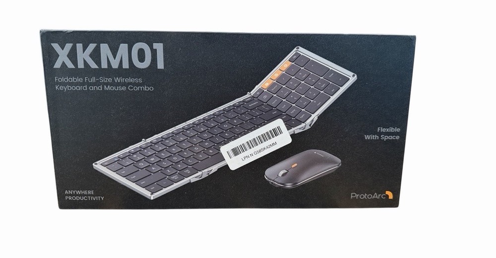 ProtoArc Foldable Keyboard and Mouse, XKM01 True Full-Size Folding Wireless