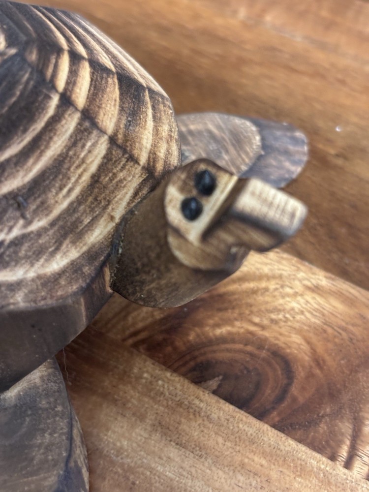 Handmade Wooden Turtle 4”
