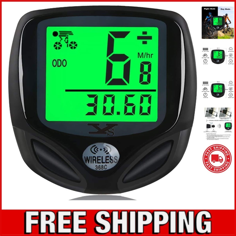 Durable Waterproof Bicycle Computer with LCD Display & Easy Installation - Black