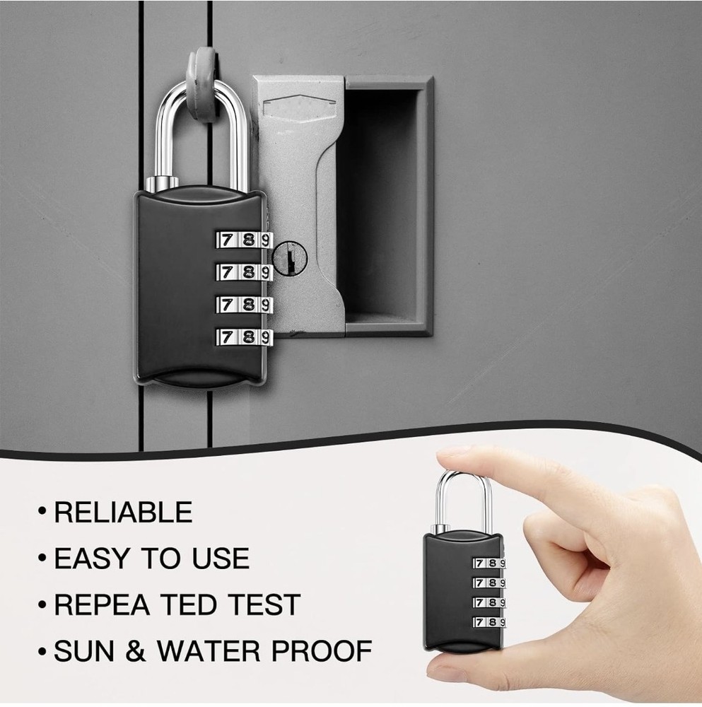 40 Pcs 4 Digit Combination Locks Combination Padlock Luggage Number Locks Out...