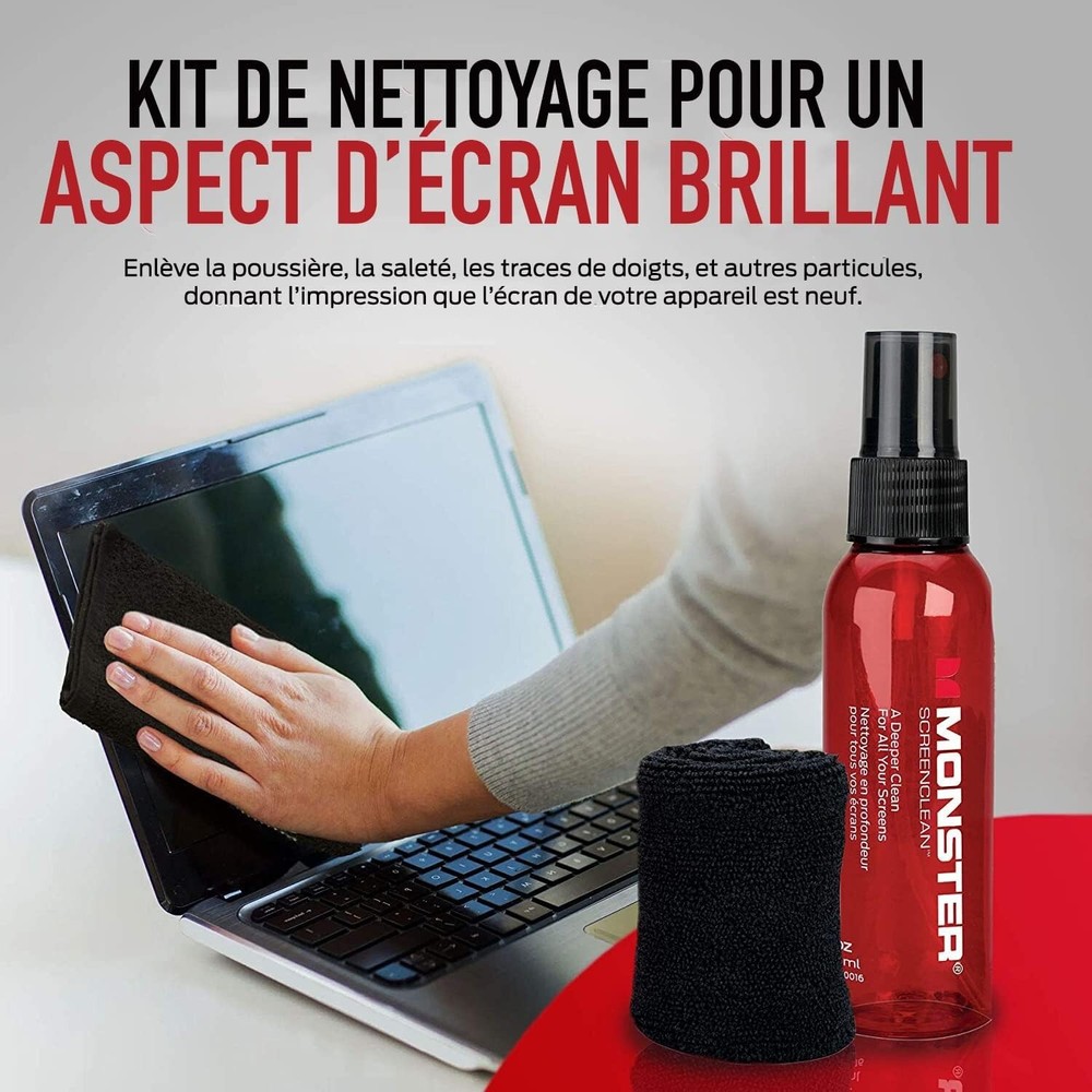 Monster 2 oz. Spray Electronic Device Screen Cleaner Kit w/ Microfiber Cloth