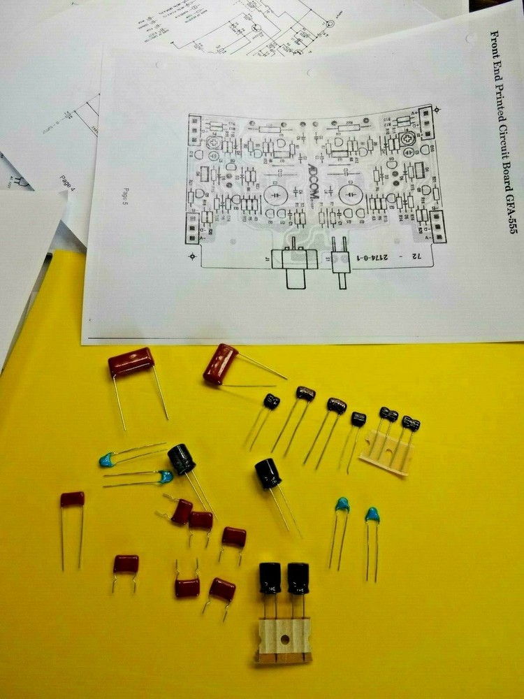 ADCOM GFA-555 POLYPROPYLENE MICA ELECTROLYTIC CAPACITOR KIT AS REQUESTED