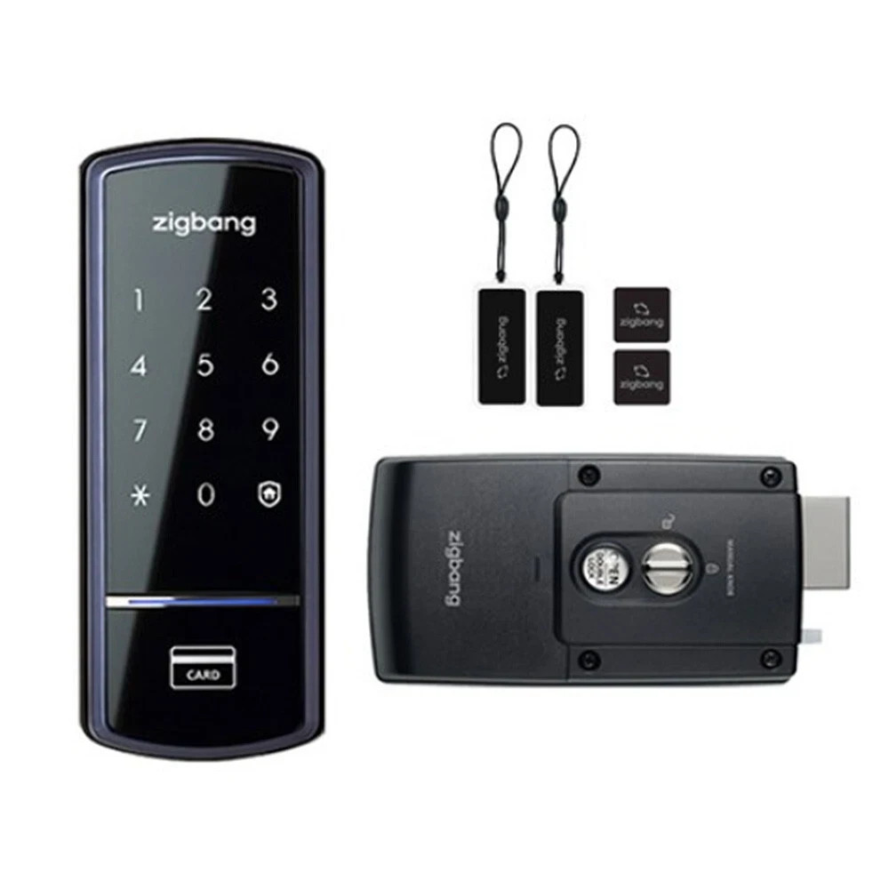 Zigbang SHS-1321 Digital Door Rim Lock +4 KeyTags / Express