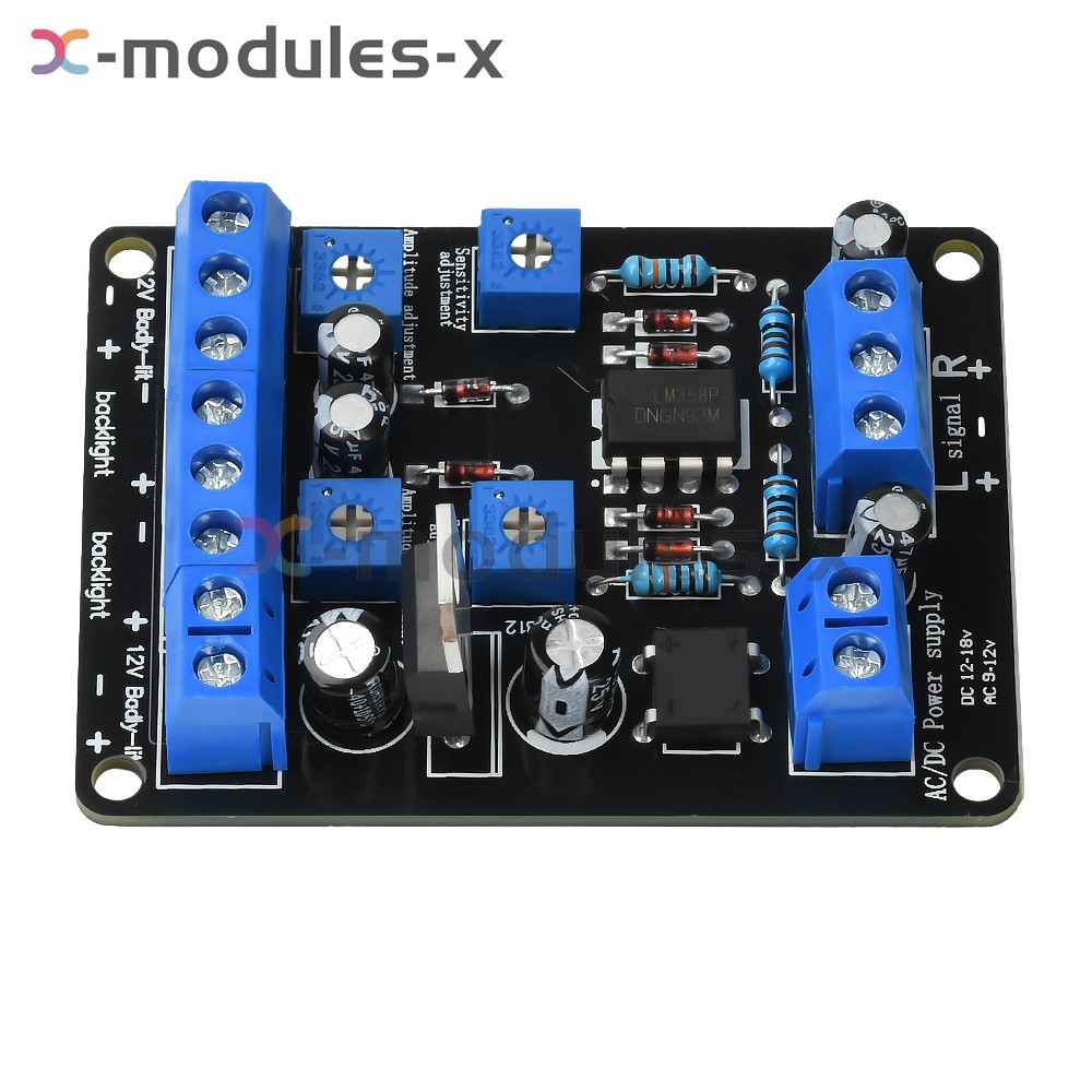 AC9-12V DC12-18V Pre-amplifier VU Level Meter Driver Board DB Level Meter Driver