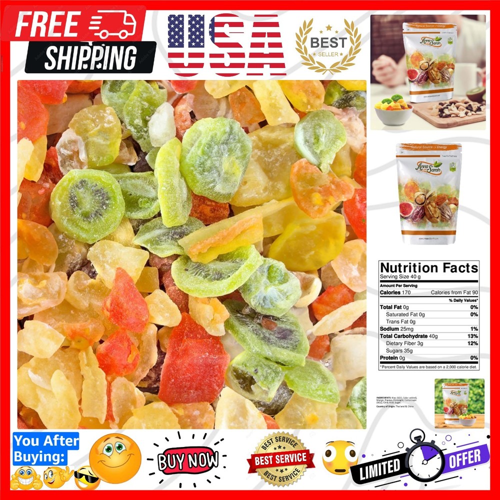 Tropical Dried Fruit Mix 2 Lbs