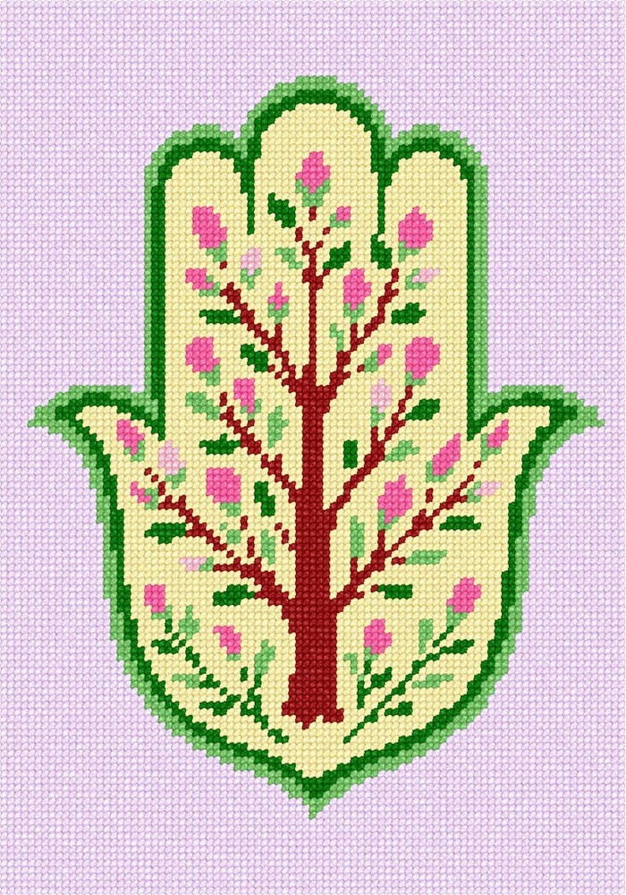 Hamsa Season Spring Needlepoint Canvas