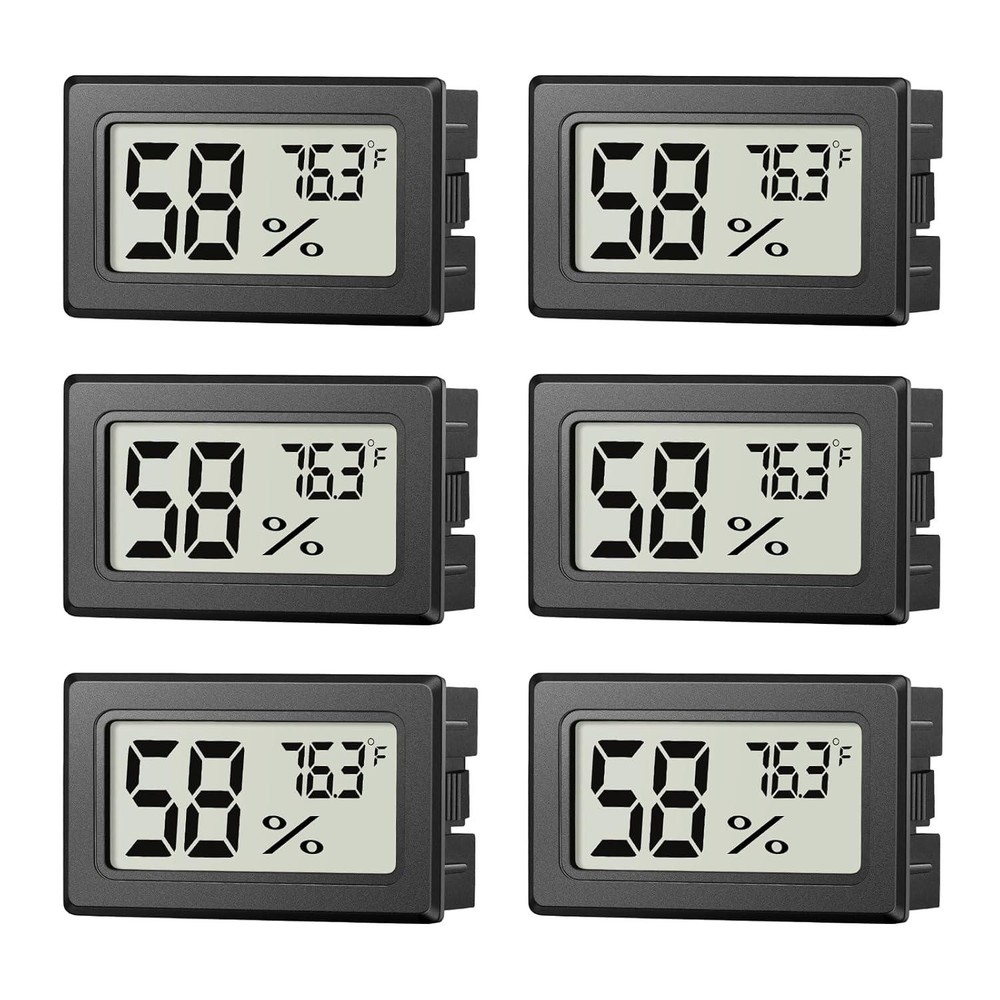 6 Pack Mini Digital Hygrometer Thermometer Indoor Humidity Meter ℉