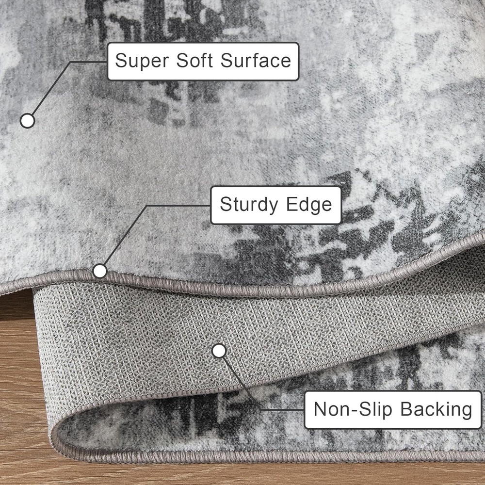 Entryway Rug 2x3 Grey Rug, 2' x 3' (Rectangular), Light