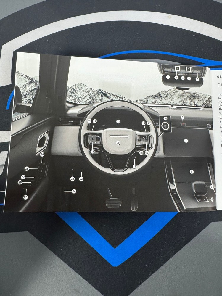 Range Rover Velar manual handbook quick reference guide 2020-2024 (2024)