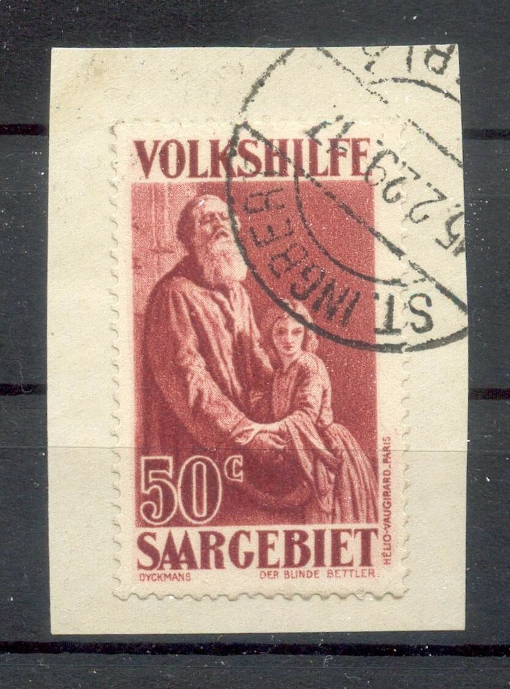 Saar 129 Real Postmarked BPP (E7574