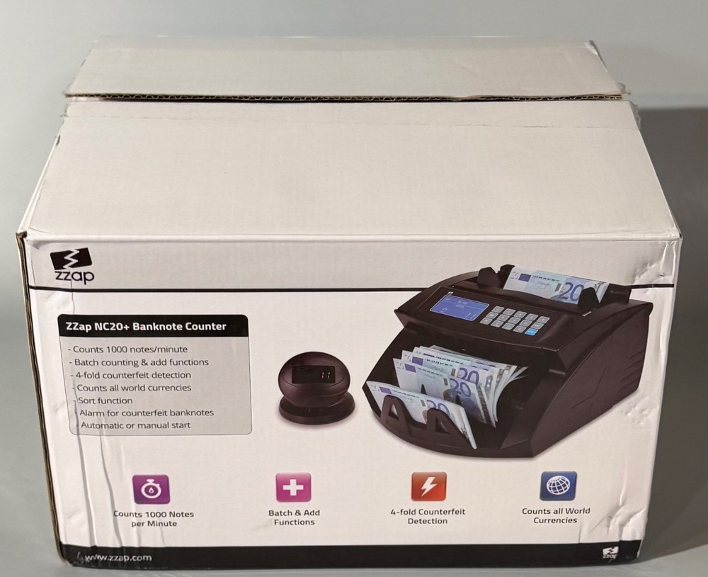 New! ZZap NC20+ Banknote Counter
