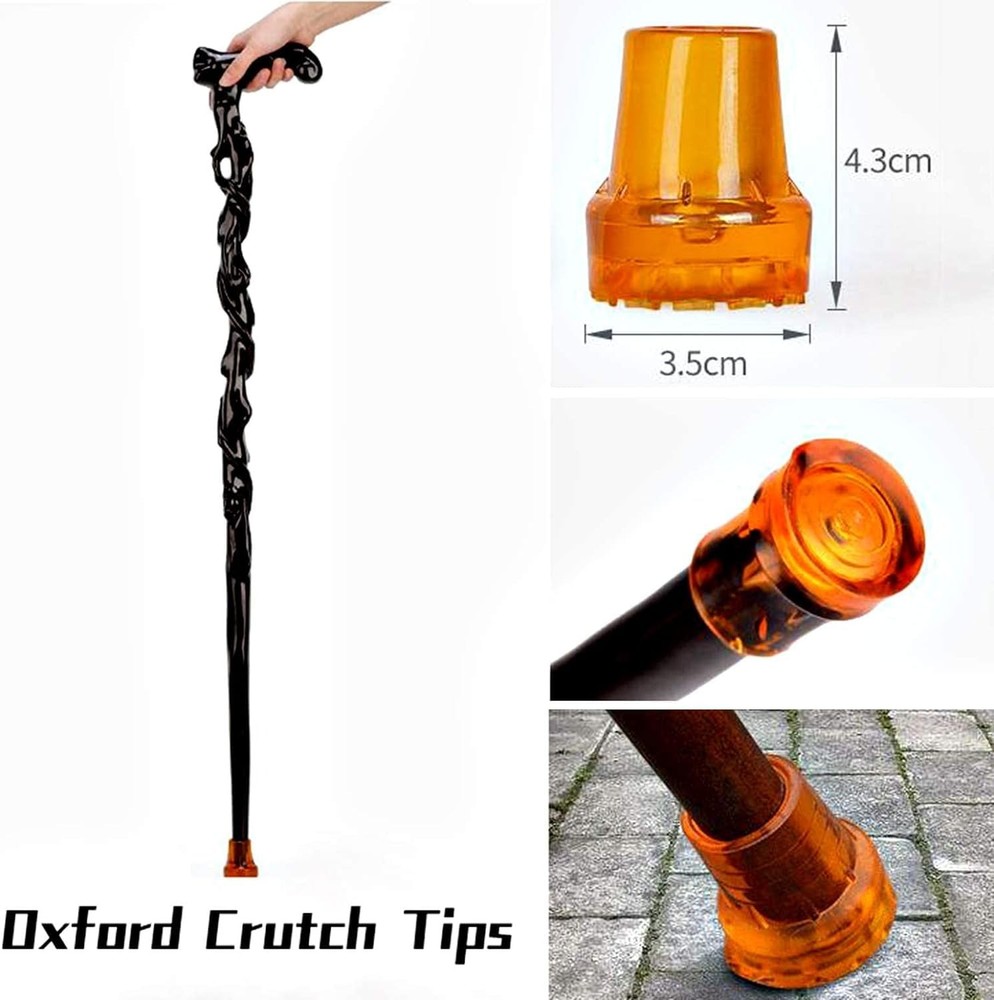 Handmade Ebony Walking Cane with Curved Handle - Elegant Support Stick