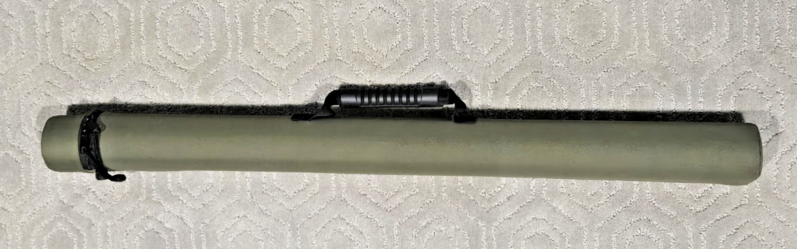 FISHING FLY ROD STORAGE TUBE TRAVEL CASE  31” OLIVE GREEN