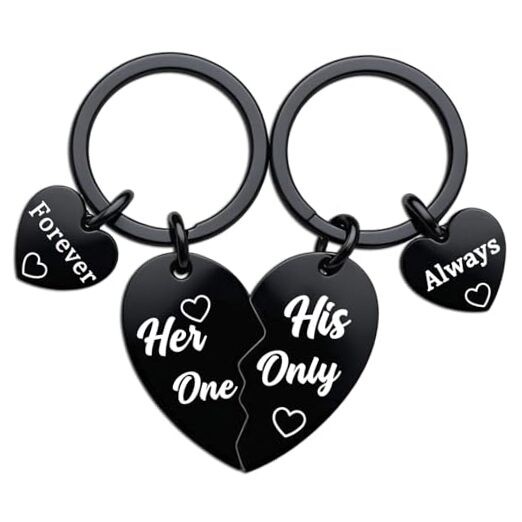 Couples Keychain Matching Keychains for Couples Keychains for Him and Her