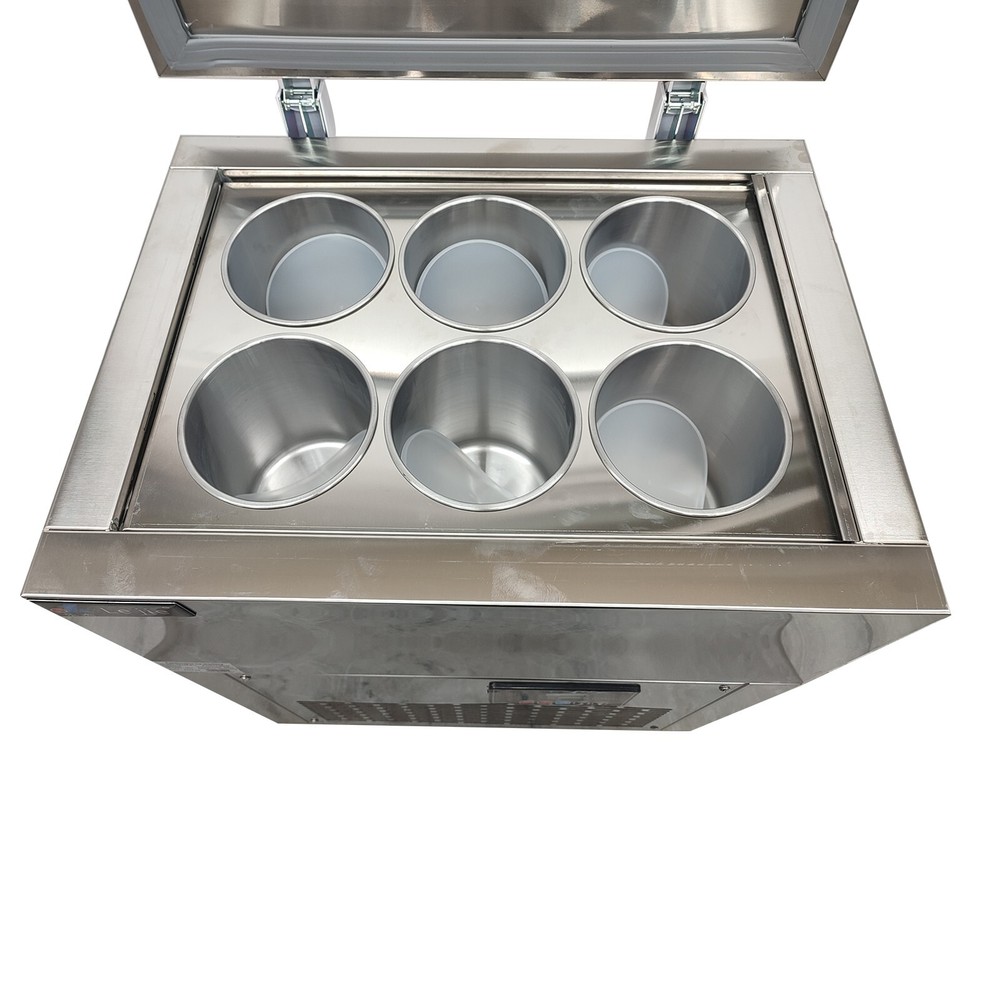 Automatic 6 Buckets Snow Ice Machine Cylindrical Ice Block Making Machine Ice B