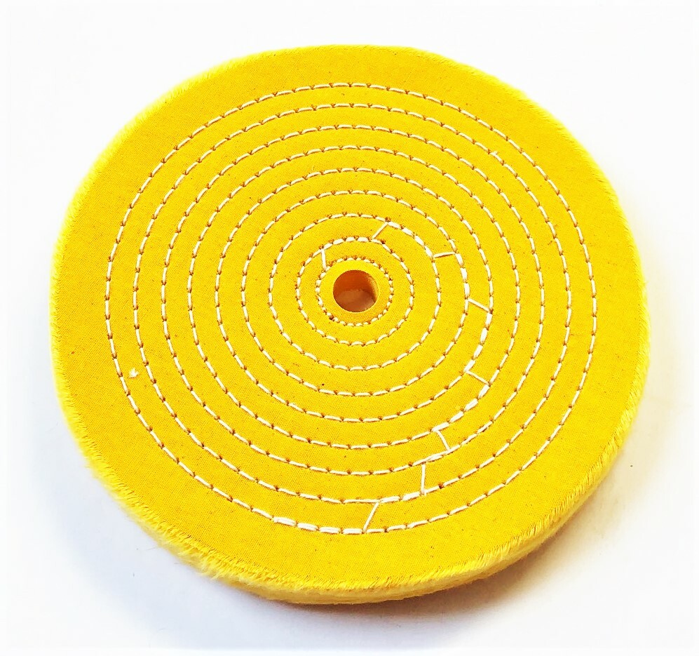 2 PTC 8" SEWN BUFFING WHEEL PAD STIFF FIRM 5/8" ARBOR BENCH GRINDER POLISH #4158