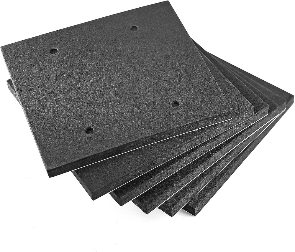 6 Pack Black Foam Sander Pad Replacement Self Adhesive Sponge Pads