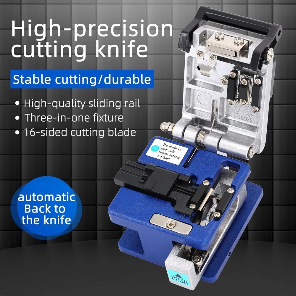 FTTH Optical Fiber Tool Kit with High-Precision Cleaver & Cold Connection Fea...