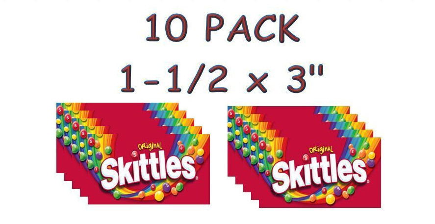 10 PACK Candy Vending Machine Label Sticker Decal 1.5 x 3"