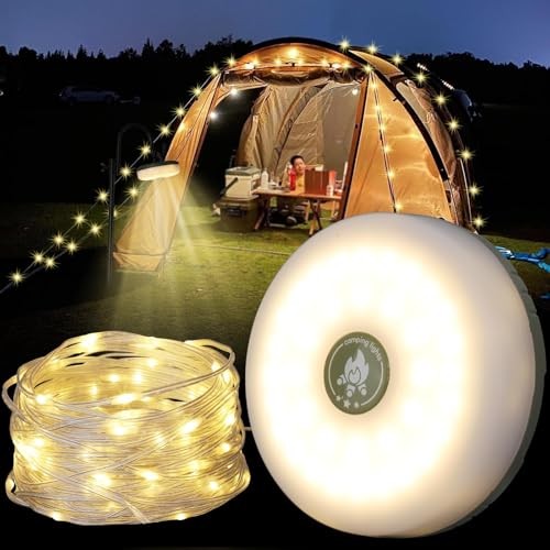 Camping String Lights, Outdoor String Lights with 8 Lighting Modes, 1 pack