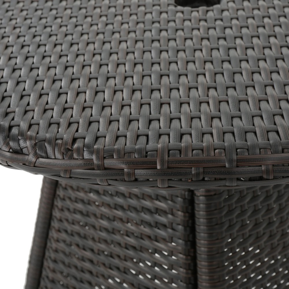 Round Wicker Outdoor Bistro Table