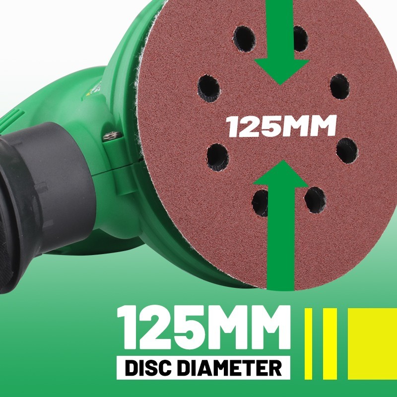 5" Random Orbit Sander Kit 320W Variable Speed with Sanding Discs & Brushes