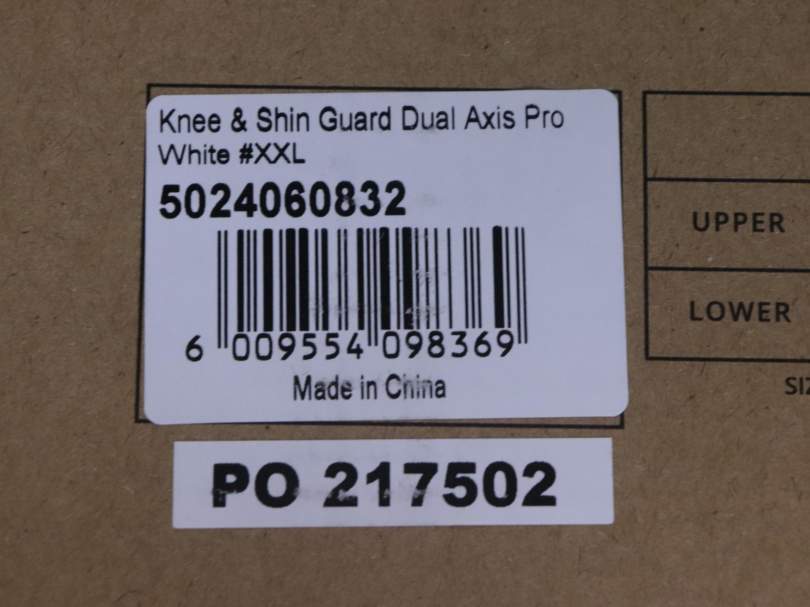 OPEN BOX - Leatt Knee & Shin Guard Protector Dual Axis Pro White XXL- 5024060832