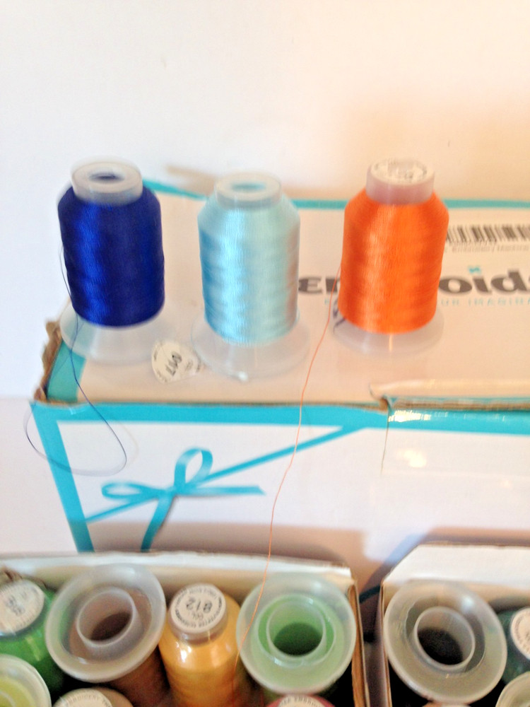 63 Colored Thread Spools Brother Embroidery Machine 100% Polyester
