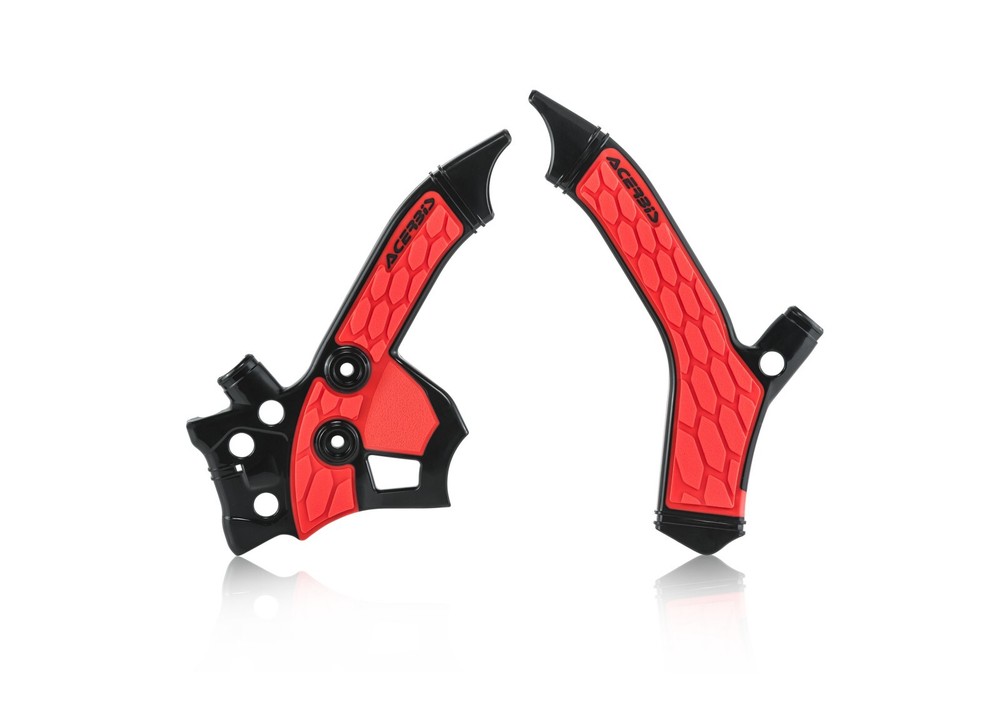 Acerbis 2726851042 X-Grip Frame Guards - Black/Red