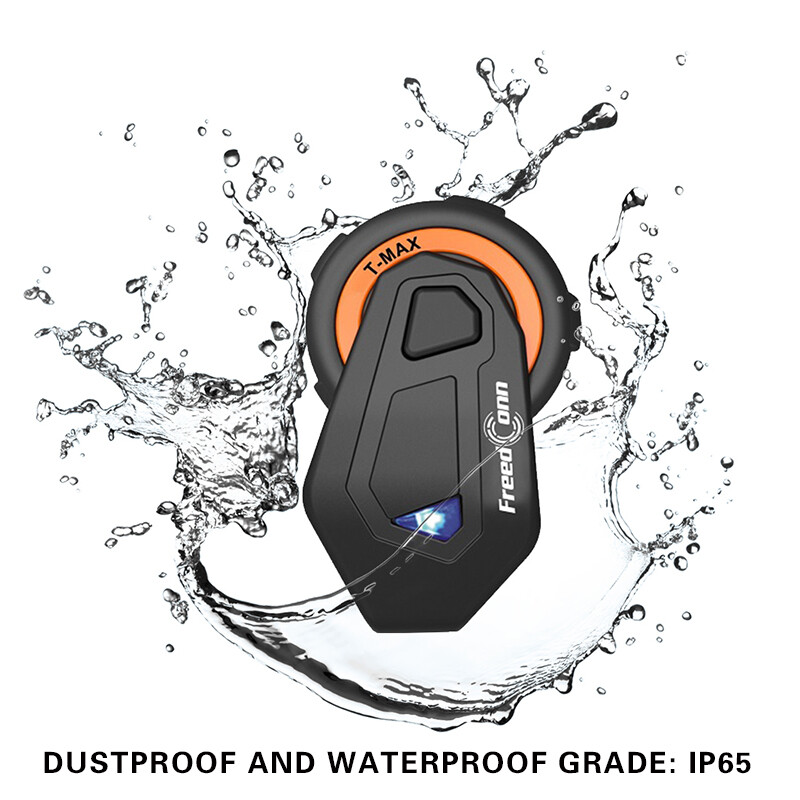 FreedConn New Motocycle Waterproof Bluetooth TMAX-E Group 1000M Intercom Headset