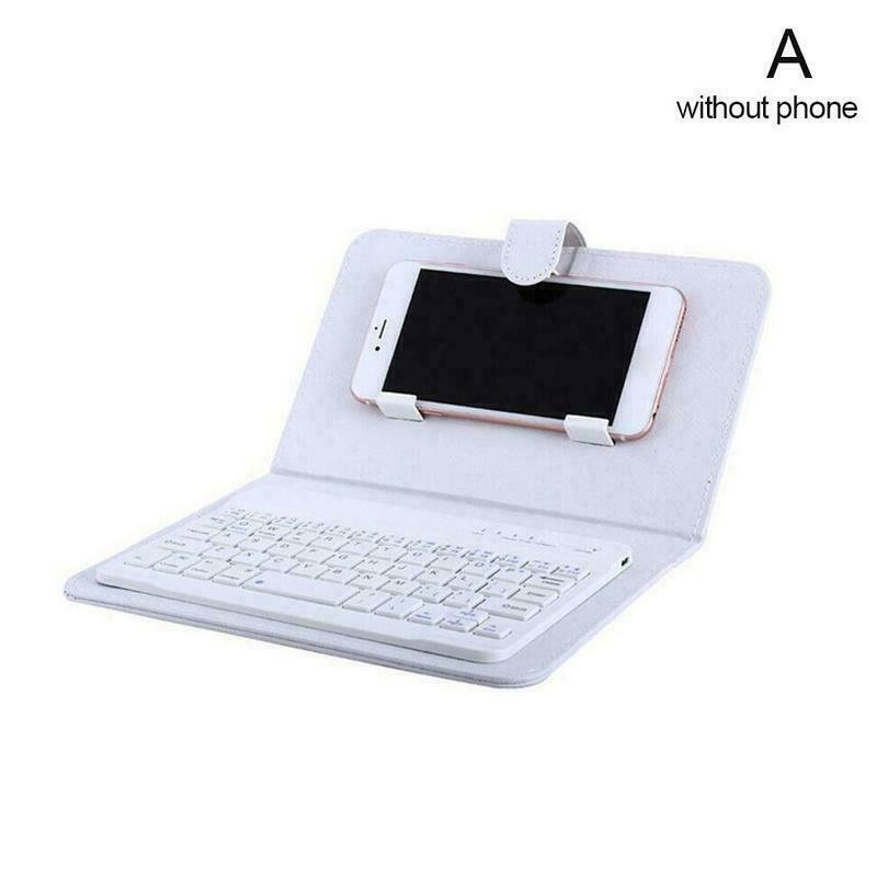 Wireless Bluetooth Keyboard Case Stand Cover For iPhone/Android Phone Leather US
