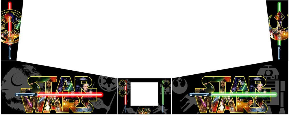 DATA EAST Star Wars Pinball Machine Custom Cabinet Decal Set
