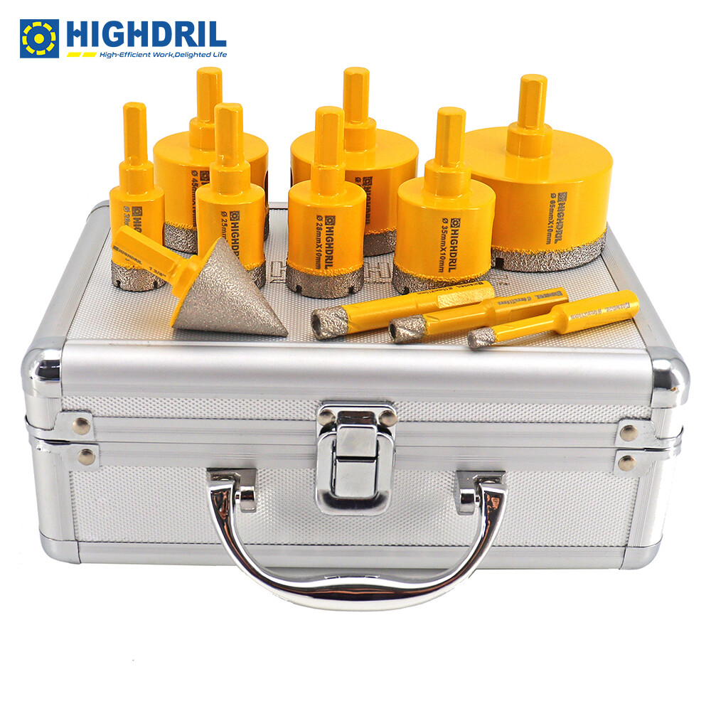 Diamond Drilling Core Bits Set Tile Drill Bit Marble Hole Saw Cutter 11pcs/box